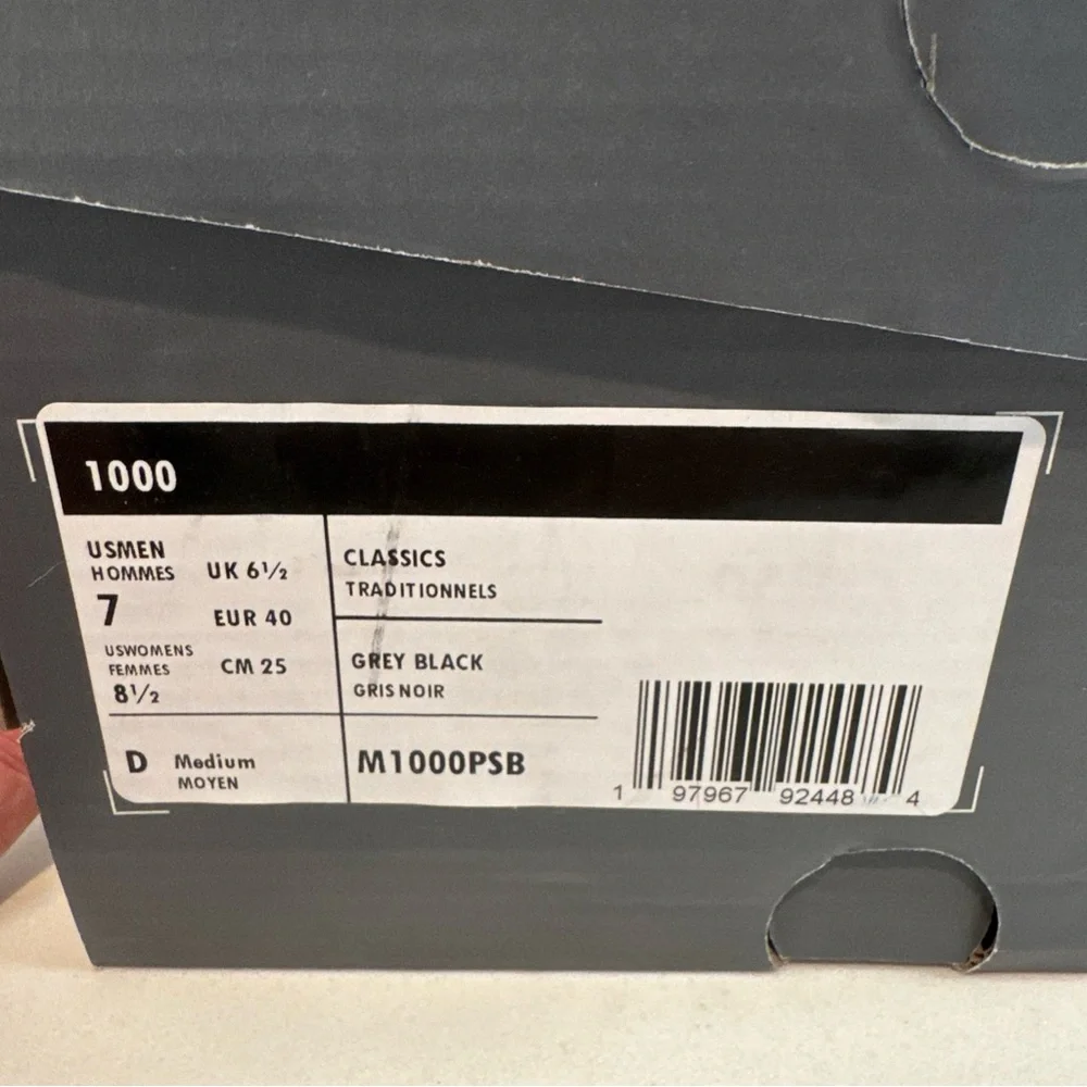 New Balance 1000 Classic Gray White Sneakers Unisex Shoes M1000PSB